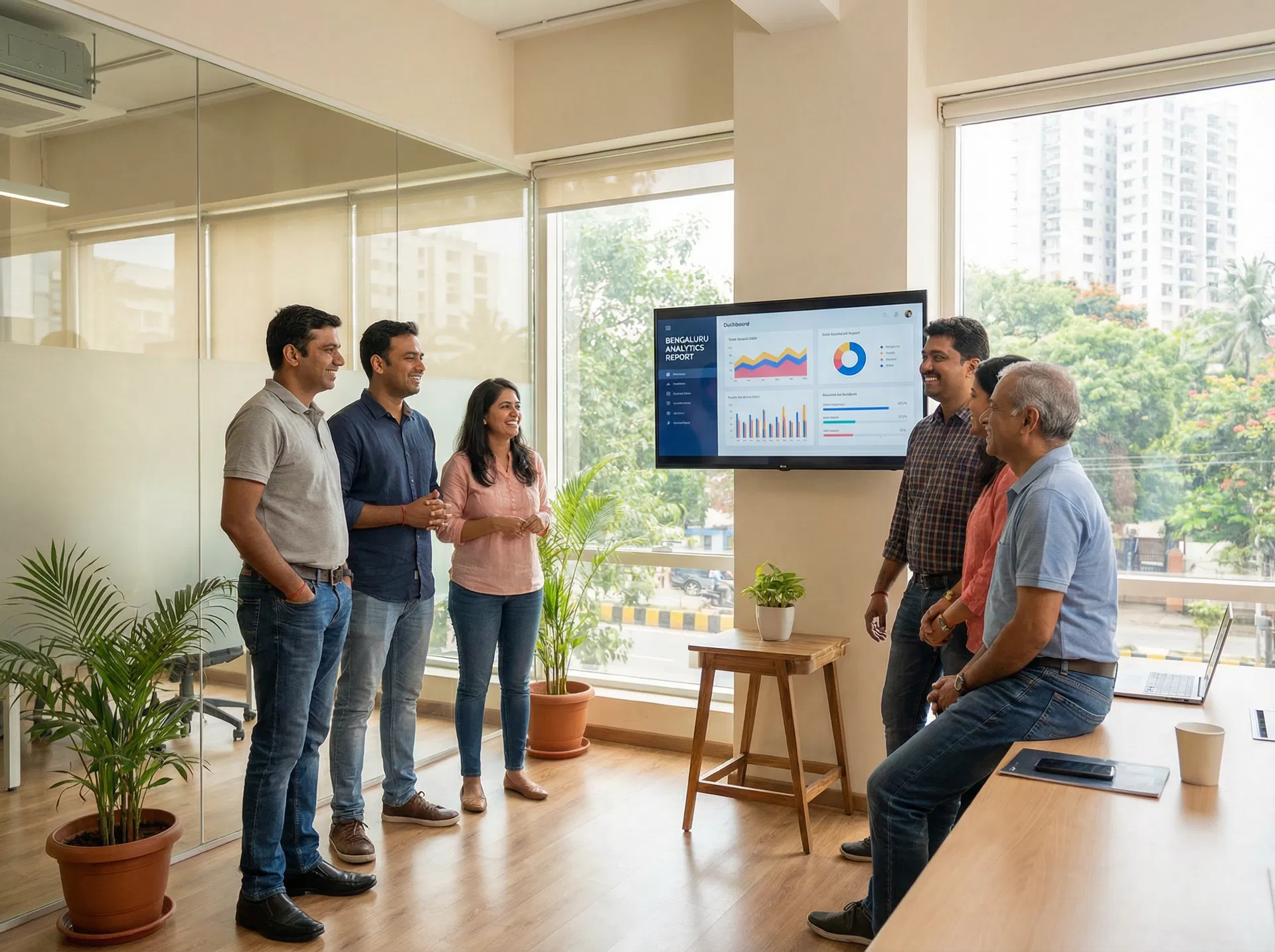 Readyanna 360 team collaborating on digital marketing strategies in the Delhi office
